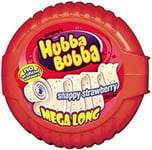 Wrigley's Hubba Bubba Snappy Strawberry Flavour Mega Long 56g (12 Pack)