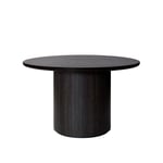 Gubi - Moon Dining Table Wood Top Ø120 cm - Matbord - Space Copenhagen - Brun,Svart - Trä