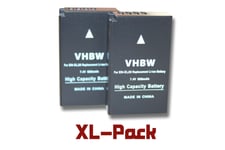 vhbw set de 2 batteries 850mAh (7.4V) pour appareil photo Nikon Nikon 1, 1 J1, 1 J2, 1 J3, 1 S1, 1 AW1, 1 V3, CoolPix A remplace EN-EL20, EN-EL20a.