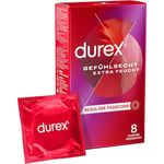Durex Lust & Liebe Condoms Luonnollisen tuntuinen ekstrakostea 8 ml