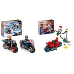 LEGO Marvel Black Widow & Captain America Motorcycles, Avengers Age of Ultron Set & Marvel Motorcycle Chase: Spider-Man vs. Doc Ock, Motorbike Building Toy for Kids, Boys and Girls aged 6 Plus
