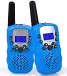Walkie Talkies for Kids, 22 Channels 2 Way Radio Toy with LCD Flashlight, 3Km Range for Outside Camping, Hiking, Gift Toy for Children 3 4 5 6 Years Old (Blue)