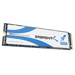 SABRENT M.2 NVMe SSD 500Go, SSD Interne 2000Mo/s en Lecture, PCIe 3.0 2280, Disque Dur Interne Haute Performance, Compatible avec Les PC, Laptops and Desktops, NUC (SB-RKTQ-500)