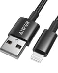 Anker iPhone Charger Cable, 6 ft , 331 Premium Nylon USB-A to 6ft, Black 
