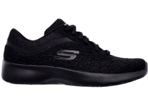 New Womens Skechers Dynamight Blissful Trainers Lace Up Black Size UK 6
