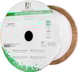 Deltaco DELTACO F/FTP folieskärmad inst.kabel, Cat6a, LSZH , 100m rulle, vit
