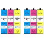 6 C/M/Y Ink Cartridges for HP Officejet 6950 & Pro 6960, 6970, 6975 All-Ink-One
