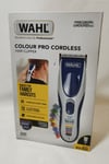 Wahl Colour Pro Cordless Hair Clipper Kit Neck Duster  Colour Coded Combs