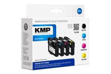 KMP MULTIPACK E218V - 4 pakker - sort, gul, cyan, magenta - kompatibel - blækpatron (alternativ til: Epson 29, Epson T2986)