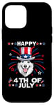 Coque pour iPhone 12 mini Siberian Husky Dog Patriotic American 4th Of July Dogs Lover