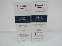 Eucerin Urea Repair Replenishing face Cream and Replenishing Night Cream DUO