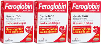 Vitabiotics Feroglobin Capsules 30 Pack l Iron Supplement l Energy Boosting X 3