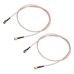 2x SMA Male to SMA Male Plug RF Coaxial Antenna Adapter Cable Jumper 100cm RG316 Wire for Wifi Router Radios Signal Enhancer