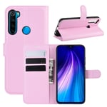Xiaomi Redmi Note 8T - Læder cover / pung - Pink
