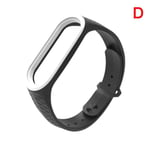 New Silicone Strap Sport Watch Wrist Bracelet D Black White
