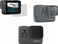 Xrec linsskydd + linsskydd / LCD-skärmglas för Gopro Hero 7 6 5 Svart