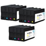 12 Ink Cartridges (Set) to replace HP 953Bk 953C 953M 953Y (HP953XL) Compatible
