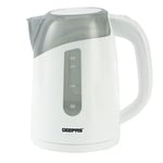 Geepas 2200W Illuminating Electric Kettle, Boil Dry Protection & Auto Shut Off - 1.7L Cordless Jug Kettle with LED Lighting for Hot Water Tea or Coffee - Swivel Base with Auto Lid Open, White