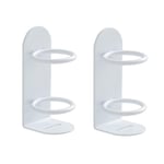 Electric Toothbrush Holders, 2 Pack Ironwork Electric Toothbrush Stand Punch-free Wall Mounted Tooth Brush Organizer for Bathroom Kitchen (White)
