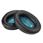 Bose QuietComfort 25 15 QC2 QC15 AE2 AE2I AE2W QC25 leather ear pad cushion - Black