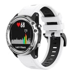 Garmin Quatix 5 Sapphire Tvåfärgat Klockarmband i Silikon - Vit / Svart