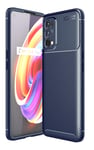 NOKOER Case for Realme 7 Pro, TPU Flexible Material Ultra-thin Cover, Anti-Fingerprint Slim Fit Phone Case [Wear Resistant] [Slip-Resistant] - Navy Blue
