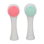 2Pcs Face Wash Brush Double Sided Deep Dirt Oil Cleansing Face Massage Face