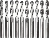 TwoTrees Tvåskäriga Fräsar med Rundat Huvud, 10-pack - 3,175 mm