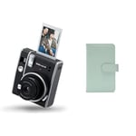 instax mini 40 instant film camera, easy use with automatic exposure, Black & mini film 108 photo album, Mint Green