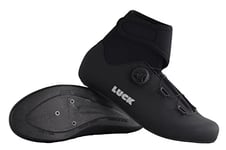 LUCK Unisex Fly Road Cycling Shoes for Winter, Black/White, 9 UK