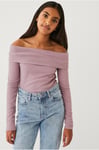 Ellos Collection - Off shoulder topp Hazel - Lila