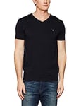 GANT Men's Original Slim V-Neck T-Shirt, Black, XL
