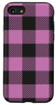 Coque pour iPhone SE (2020) / 7 / 8 Motif à carreaux rose et noir