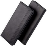 FANFO® Case for Xiaomi Mi 10T Lite, Premium Leather Wallet Magnetic Clasps Folio Book Style Cover, Black