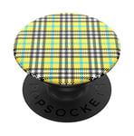 PopSockets: PopGrip Expanding Stand and Grip with a Swappable Top for Phones & Tablets - Yellow Tartan