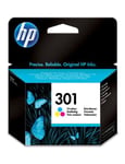 HP 301 - 3 ml - couleur (cyan, magenta, jaune) - original - cartouche d'encre - pour Deskjet 1000, 1010, 1050 J410, 1050A J410, 1051A J410, 1055 J410, 1056 J410, 1510, 1512