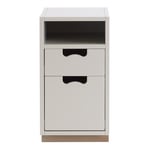 Asplund - Snö G3 Eksockel Dark Sand - Beige - Sängbord - MDF/Trä