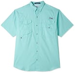 Columbia Men's Bonehead Short Sleeve Shirt Big, Gulf Stream, 1X Blue