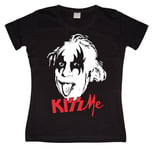 Kiss Me Mr Einstein Girly T-shirt, T-Shirt