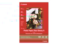 Canon Photo Paper Plus Glossy II PP-201 - fotopapper - högblank - 20 ark - 130 x 130 mm - 265 g/m²