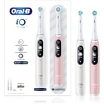 Oral B iO Series 6 Duo Electric Toothbrush White & Pink Sand 2 pc