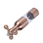 (Rose Gold)Stainless Steel Pepper Mill Manual Faucet Valve Shape Black MA