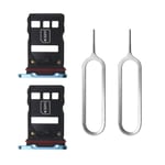 2Pcs Micro SD Card Holder Replacement with SIM Pin for Huawei P30 Pro 2019 Blue