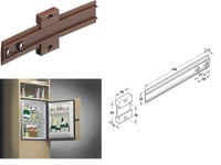 2 Pk Integrated Fridge Door Cabinet Kitchen Appliance Slide Fixing + Screws