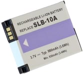 Batteri til SLB-10A for Samsung, 3.6V (3.7V), 1050 mAh