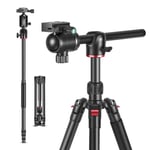 Neewer 2-in-1 Camera Tripod Monopod with 360 Degree Rotatable Center Column and Ball Head QR Plate-75.2 inches Aluminium Alloy 4 Section Tripods Legs for DSLR Cameras Video Camcorders up to 22 pounds