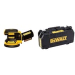 DEWALT DCW210N-XJ Cordless Sander 18V XR Brushless 125mm Bare Unit & DWE4206K-GB Angle Grinder, 230 V, Yellow/Black