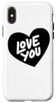 Coque pour iPhone X/XS Love You - Saint Valentin