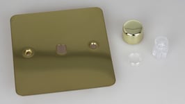 Varilight WFV1 Matrix Faceplate Kit, ultraflat polished brass, 1-gang