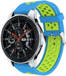 Abasic Strap compatible with Huawei Watch GT 2 (42mm) / Honor Watch Magic 2 (42mm) Watch Band, Replacement Adjustable Bracelet Silicone Sports Strap (20mm, Blue and Green)